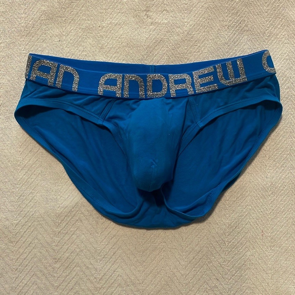 Andrew Christian blue briefs